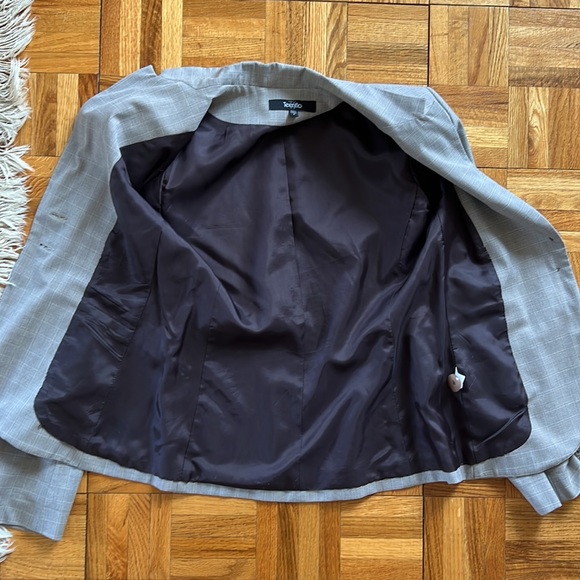 💕Teenflo Tan Glen Check Classic 2 Button Tailored Blazer 8 EUC - Picture 9 of 11